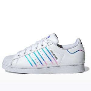 Size 5.5Y- Adidas Originals Superstar Cloud White Iridescent Youth shoes GV8899